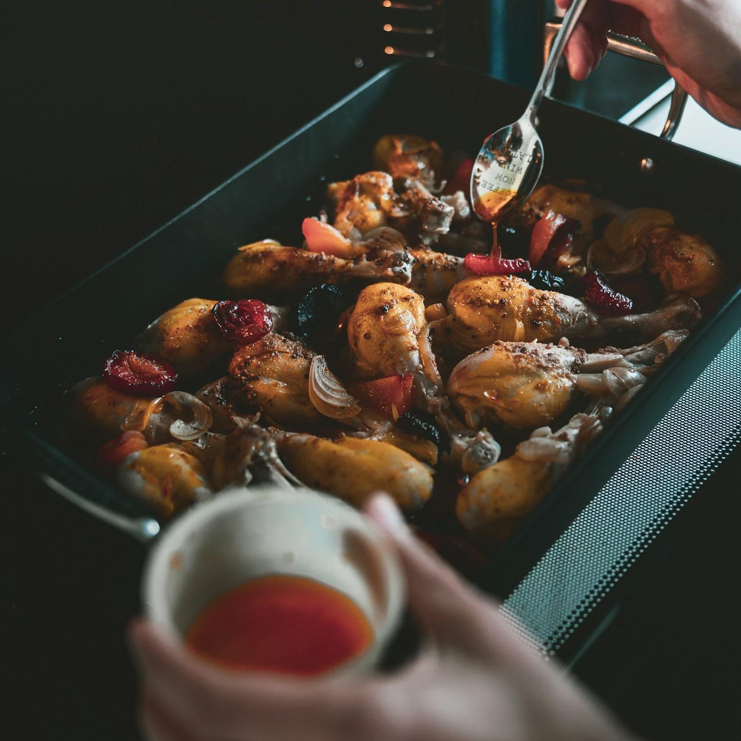 Balanced healthy meal prepared in a home kitchen